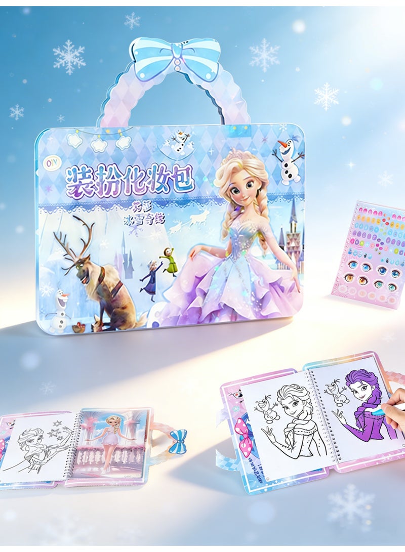 Dress Up Game Set Princess Fantasy Makeup, Pretty Pretty Princess Game, Girls Toy Kit with Dress Up Set, DIY Paper Makeup Arts and Crafts for Kids 4-6 - Image 1
